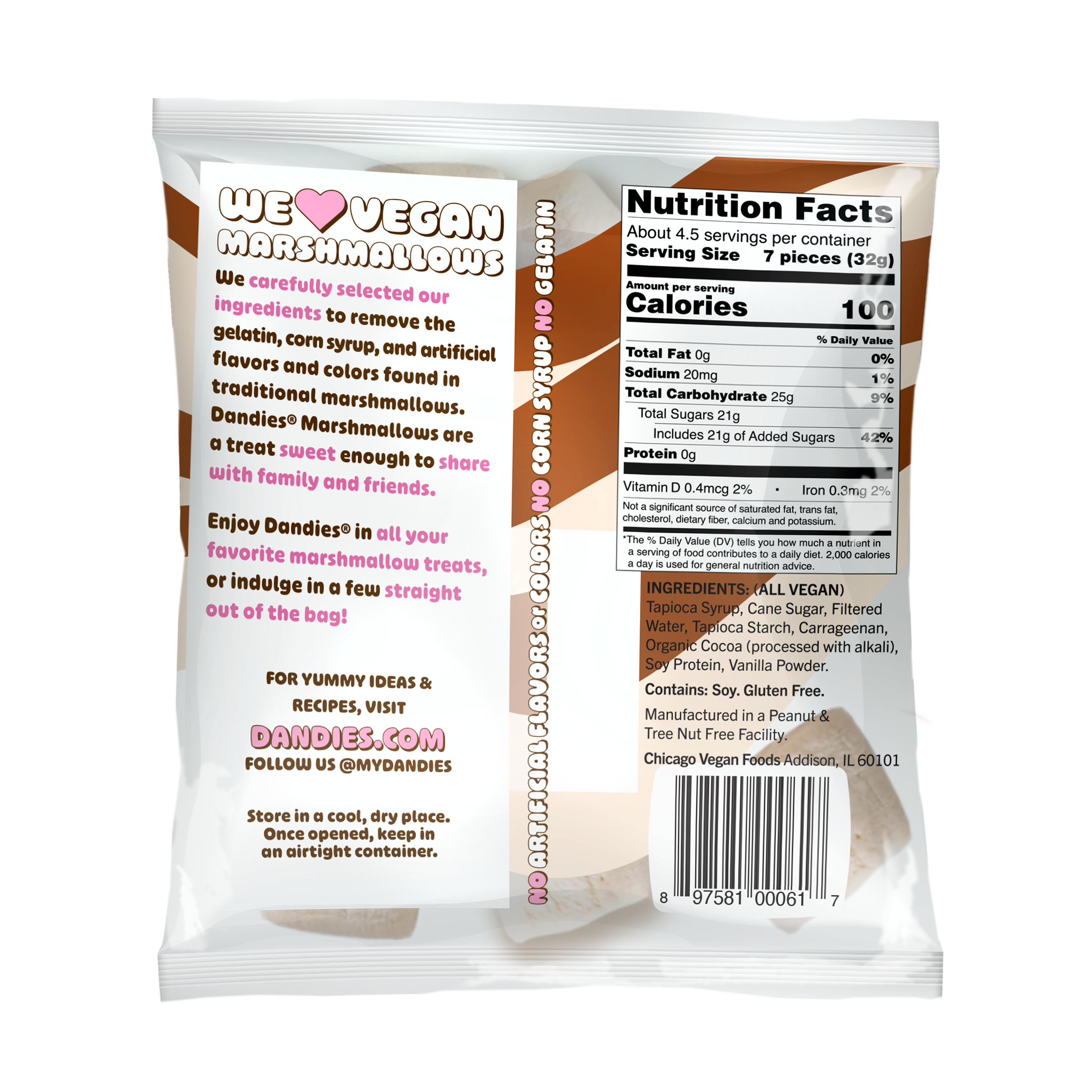 Dandies Vegan Chocolate Flavored Marshmallows — Dandies Vegan